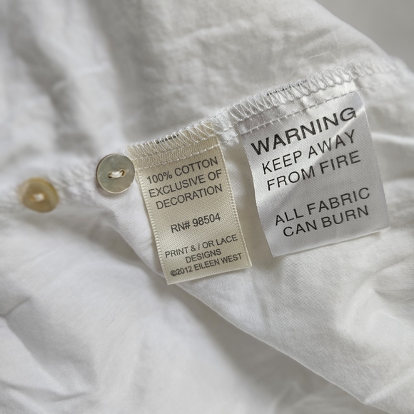 Eileen West White Lace-Trimmed Nightgown - Picture 6 of 7